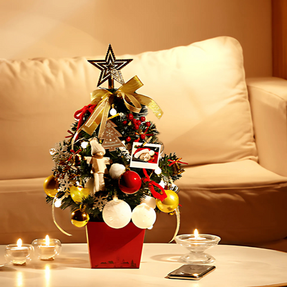 Décorations de Noël Mini Arbre de Table avec Lumières