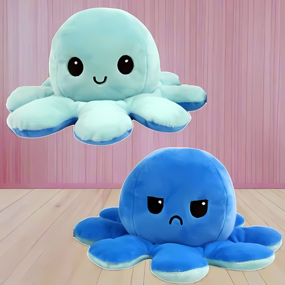 Peluche réversible pieuvre jouet doux