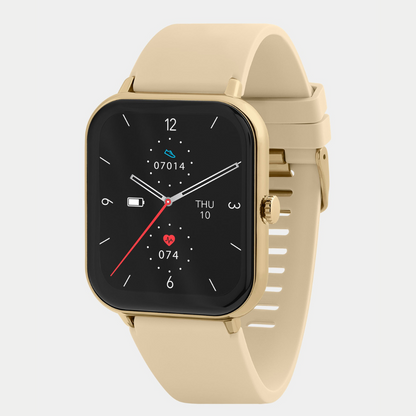 Montre connectée Tracker de fitness Bracelet en silicone doré