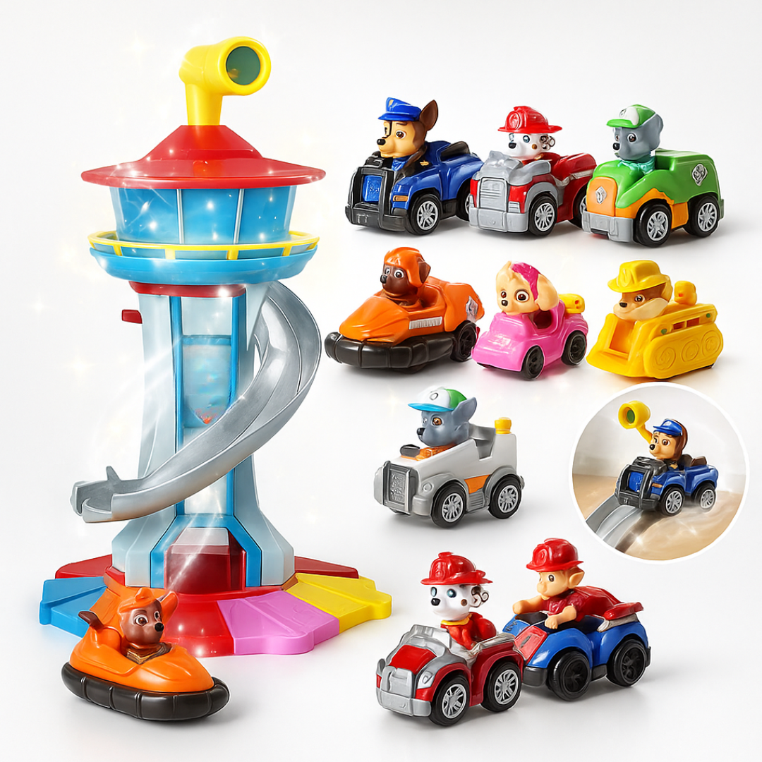 Kids Slide Tower Playset Toy Cars