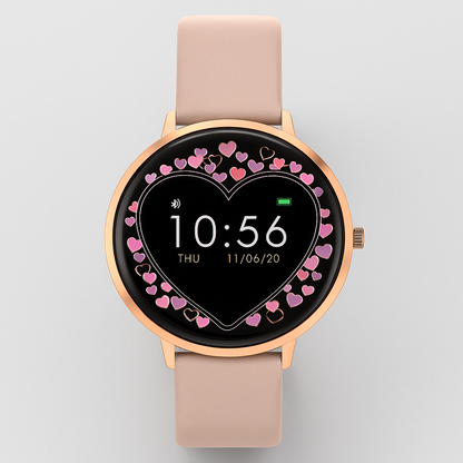 Montre intelligente femme bracelet en cuir tracker d'activité