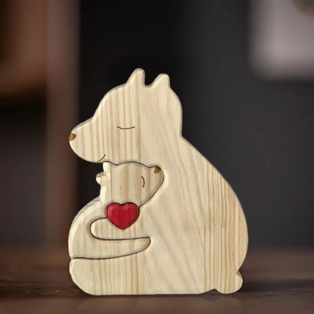 Ornement en bois personnalisé souvenir de famille