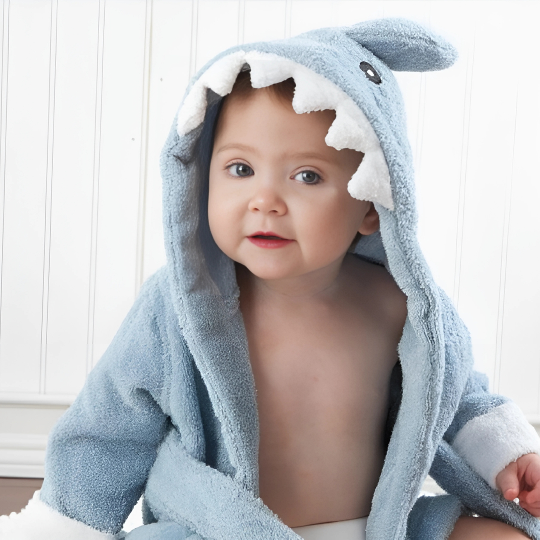 Bata de baño con capucha para bebé | Toalla envolvente suave y absorbente