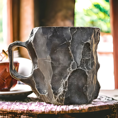 Keramiktasse mit Kristalleffekt Kaffee