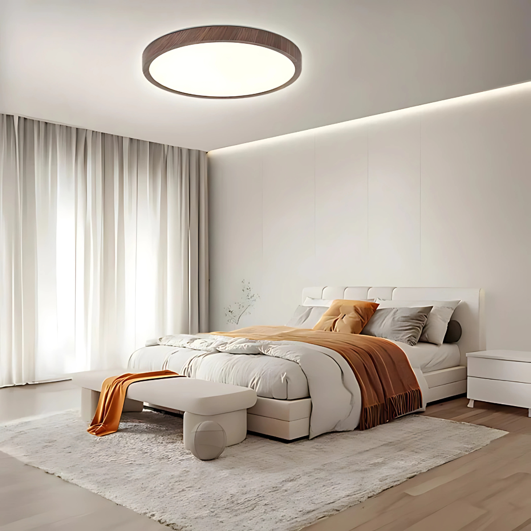 Lampade da soffitto moderne in legno design LED