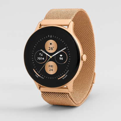 Montre intelligente or maille traqueur de fitness