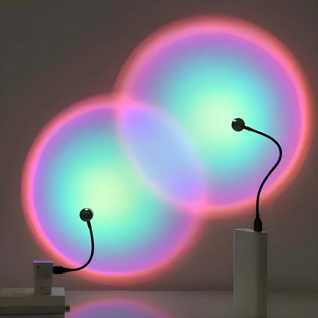 Projektor światła LED kolorowa atmosfera w pokoju