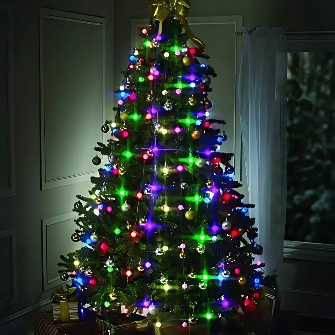 Decoraciones de Navidad Exhibición de Luces LED para Árbol