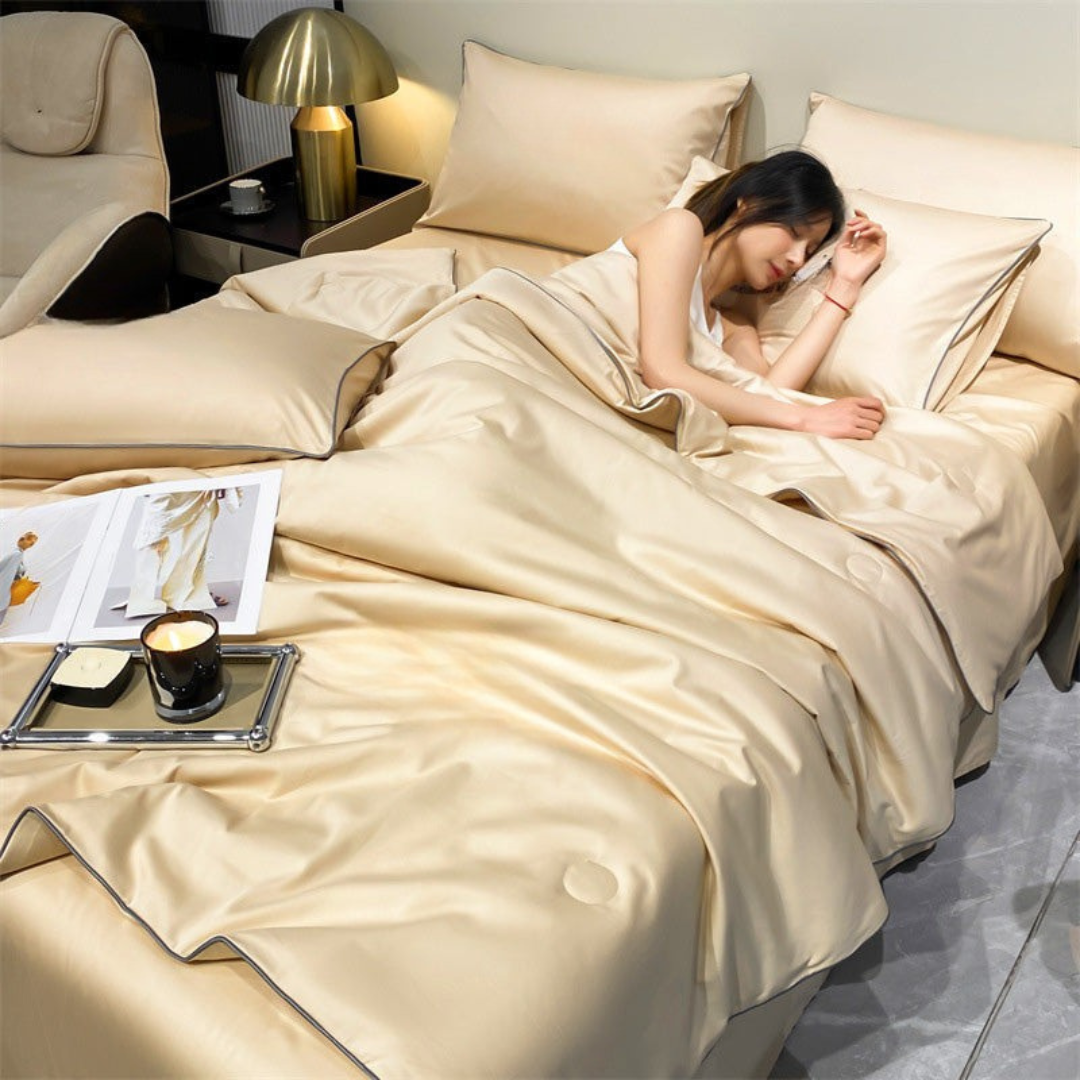 Lekka oddychająca kołdra chłodząca do spania