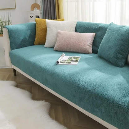 Wodoodporny, nieślizgający się pokrowiec na sofę z polaru