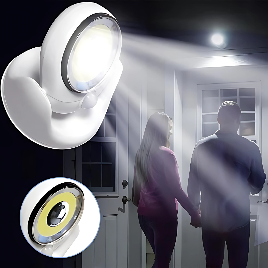 Luz de seguridad LED con sensor de movimiento para exteriores