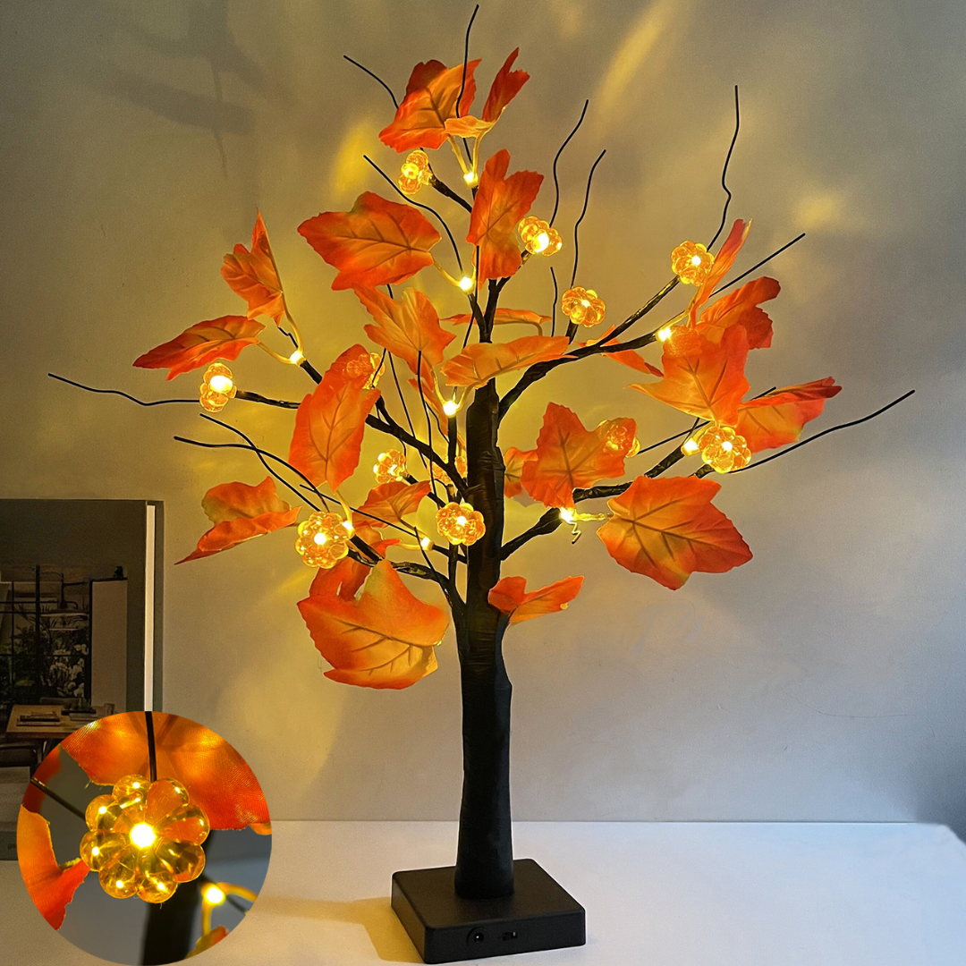 Décorations de Noël Arbre de brindilles LED enneigé