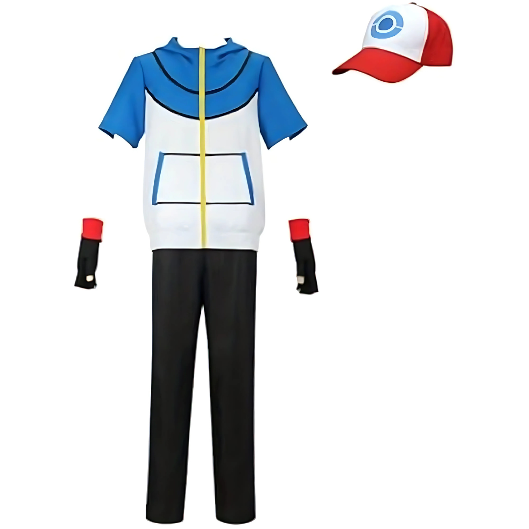 Conjunto de Disfraz de Anime de Halloween Unisex de Manga Corta | Con Sombrero