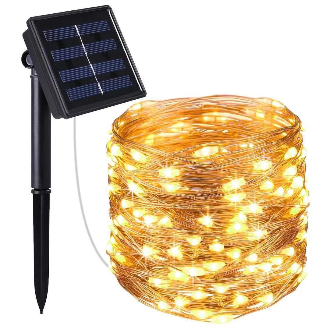 Luci a stringa fatate solari per decorazioni natalizie