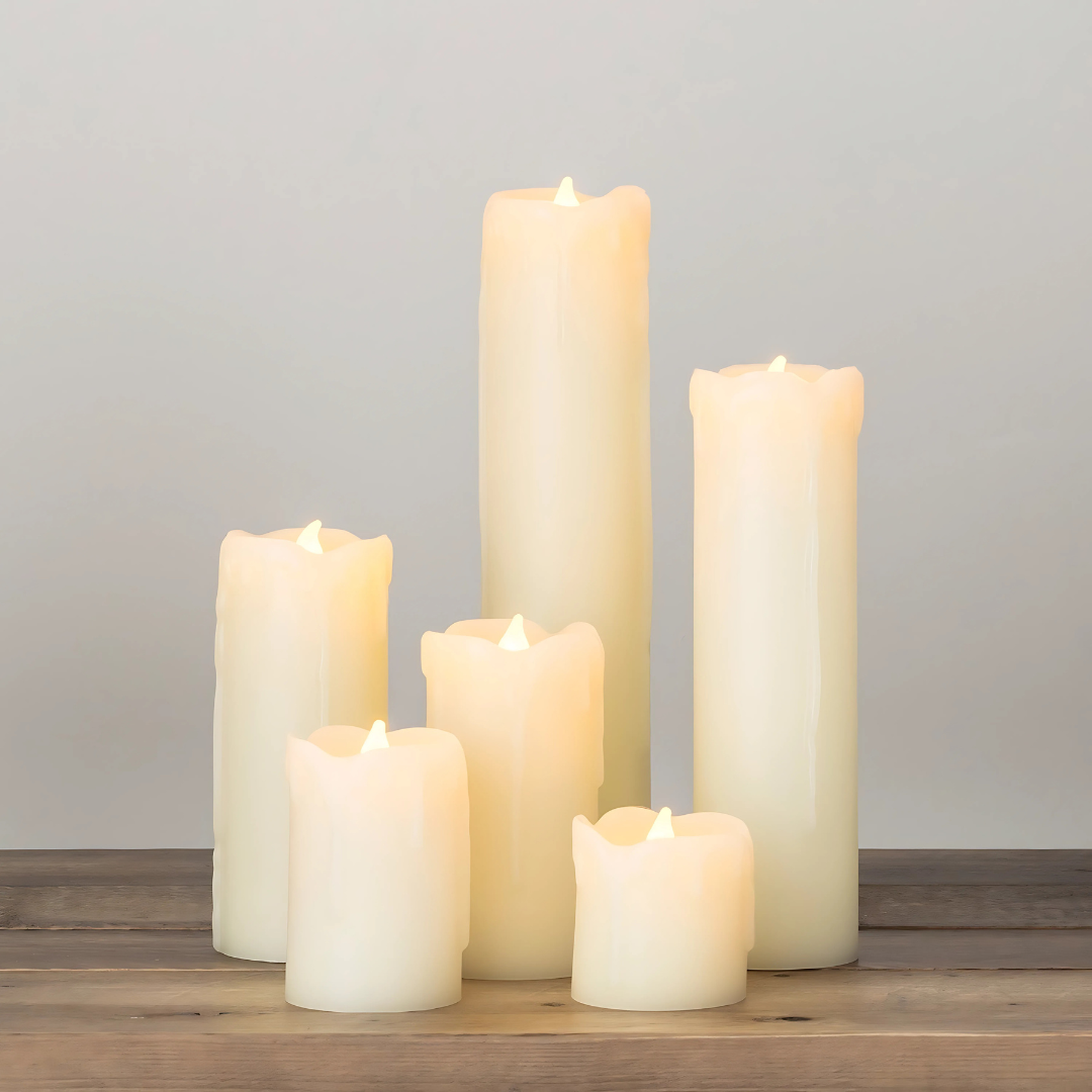 Ensemble de six bougies LED sans flamme en cire
