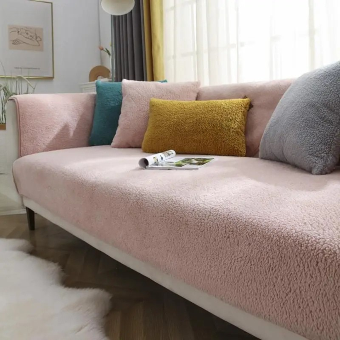 Wodoodporny, nieślizgający się pokrowiec na sofę z polaru