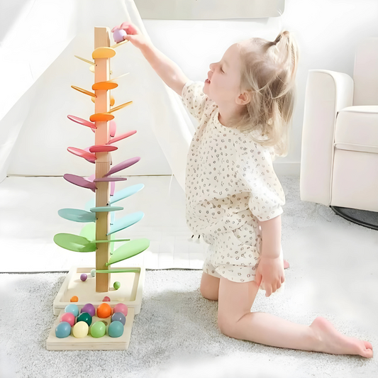 Marmorbahn Holz Regenbogen Sensorisches Spielzeug