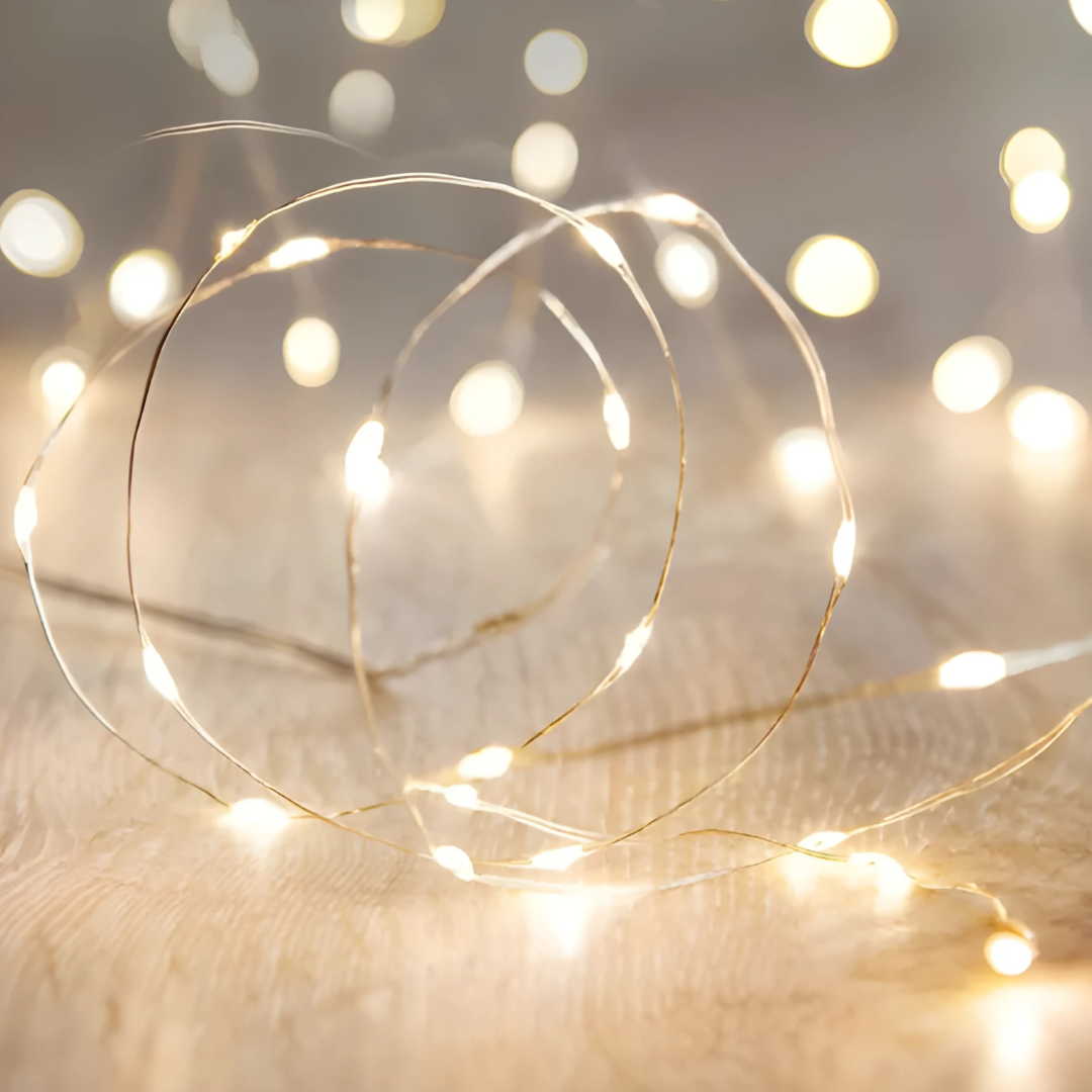 Luces de cadena de hadas LED para decoración navideña