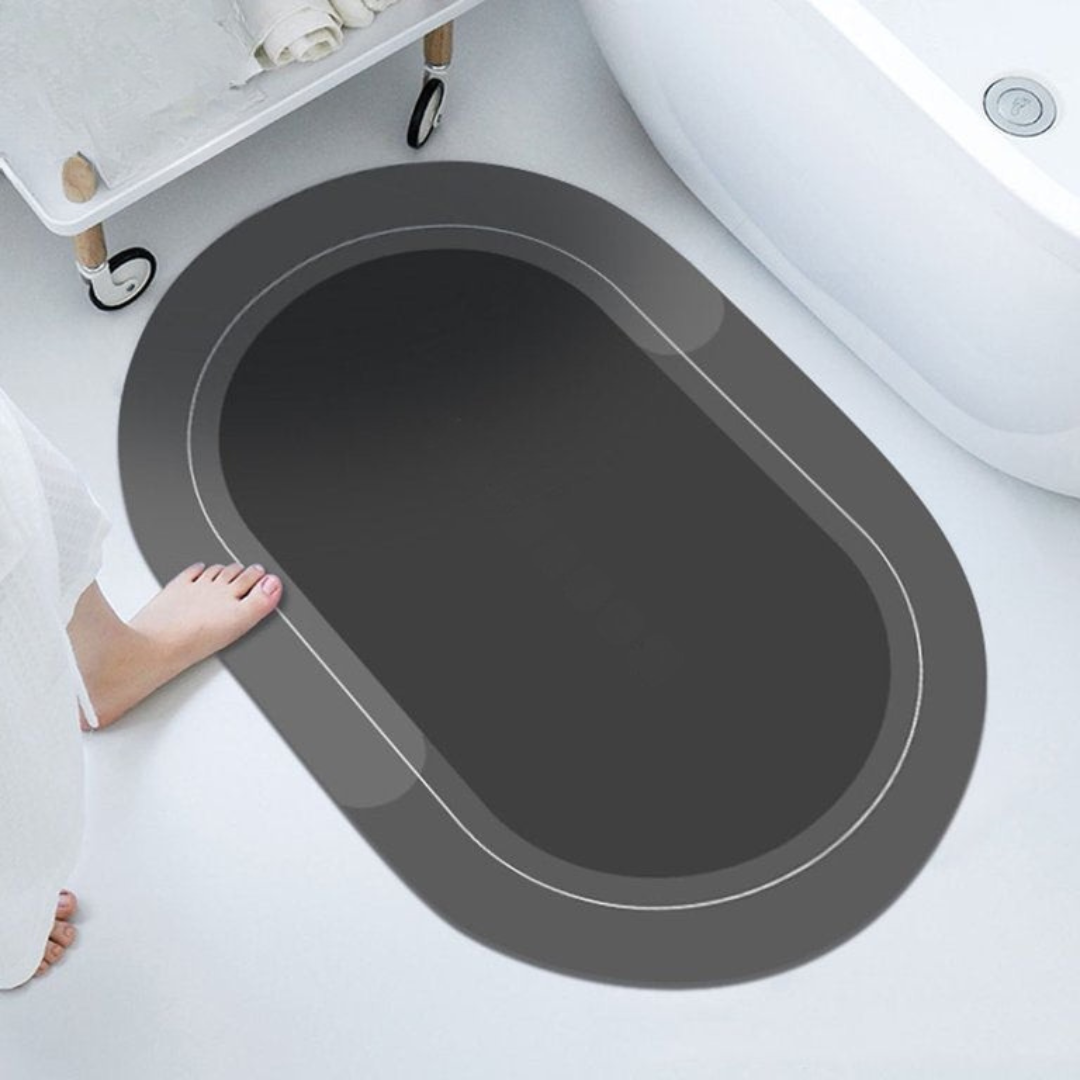 Tapis de bain à séchage rapide antidérapant pour salle de bain