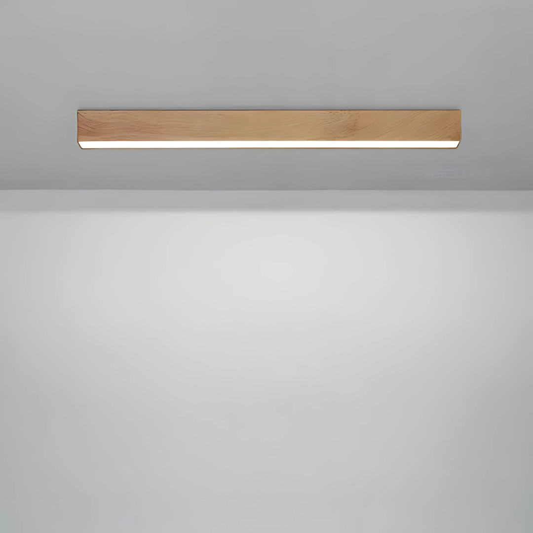 Lámparas de techo modernas de barra lineal de madera