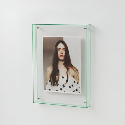 Cadre photo acrylique clair moderne d'exposition