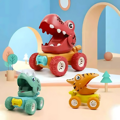 Zestaw zabawek dinozaurów dla dzieci i monster trucków