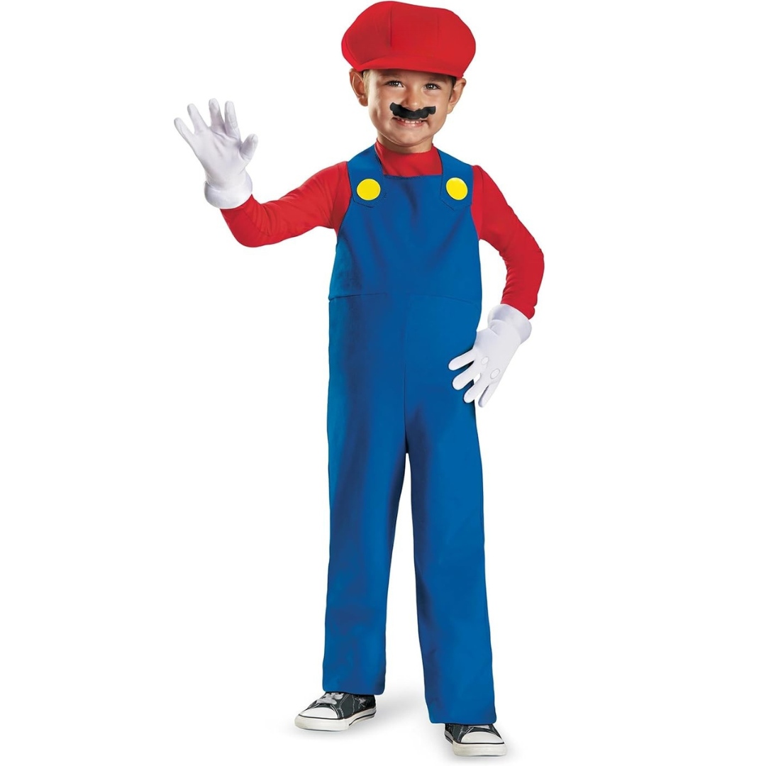 Disfraz clásico de Halloween para niños con manga larga | Mono estilo peto