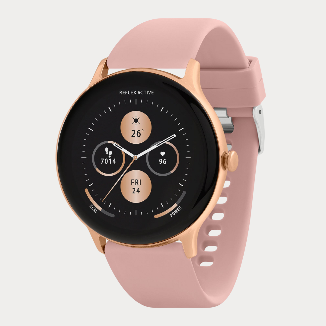 Smartwatch Round Display Silicone Strap Fitness