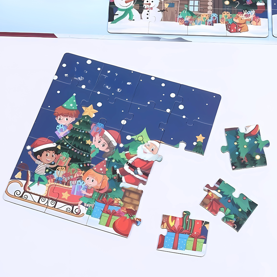 Décorations de Noël Puzzle Magnétique pour Enfants