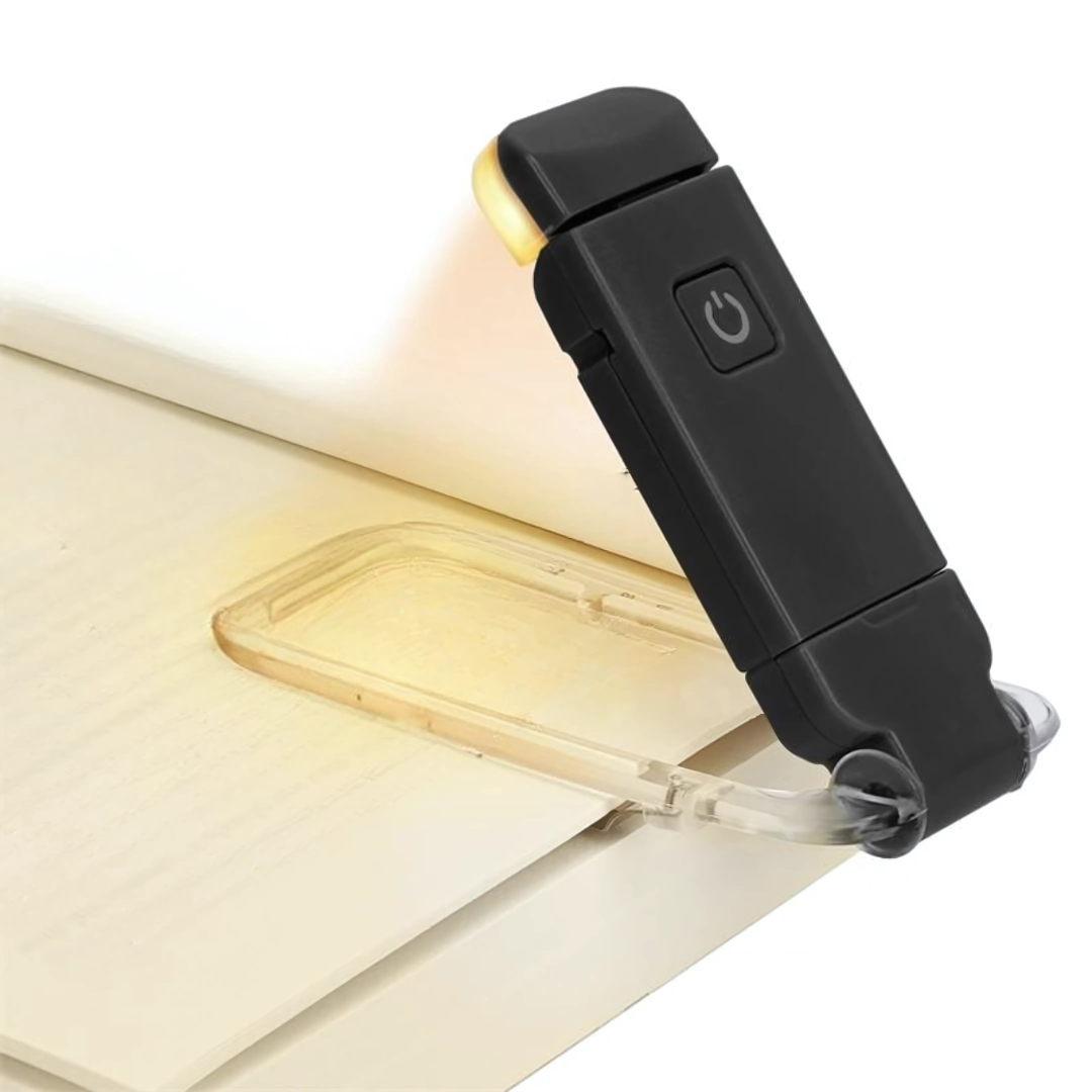 Luz de lectura recargable LED con clip