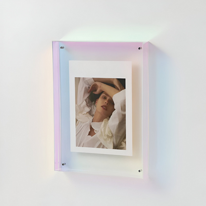 Cadre photo acrylique clair moderne d'exposition