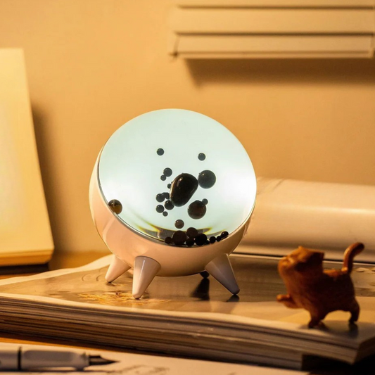 Nowoczesna lampa z wyświetlaczem ferrofluidu Bluetooth