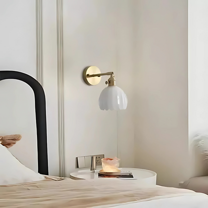 Appliques murales en verre vintage design floral