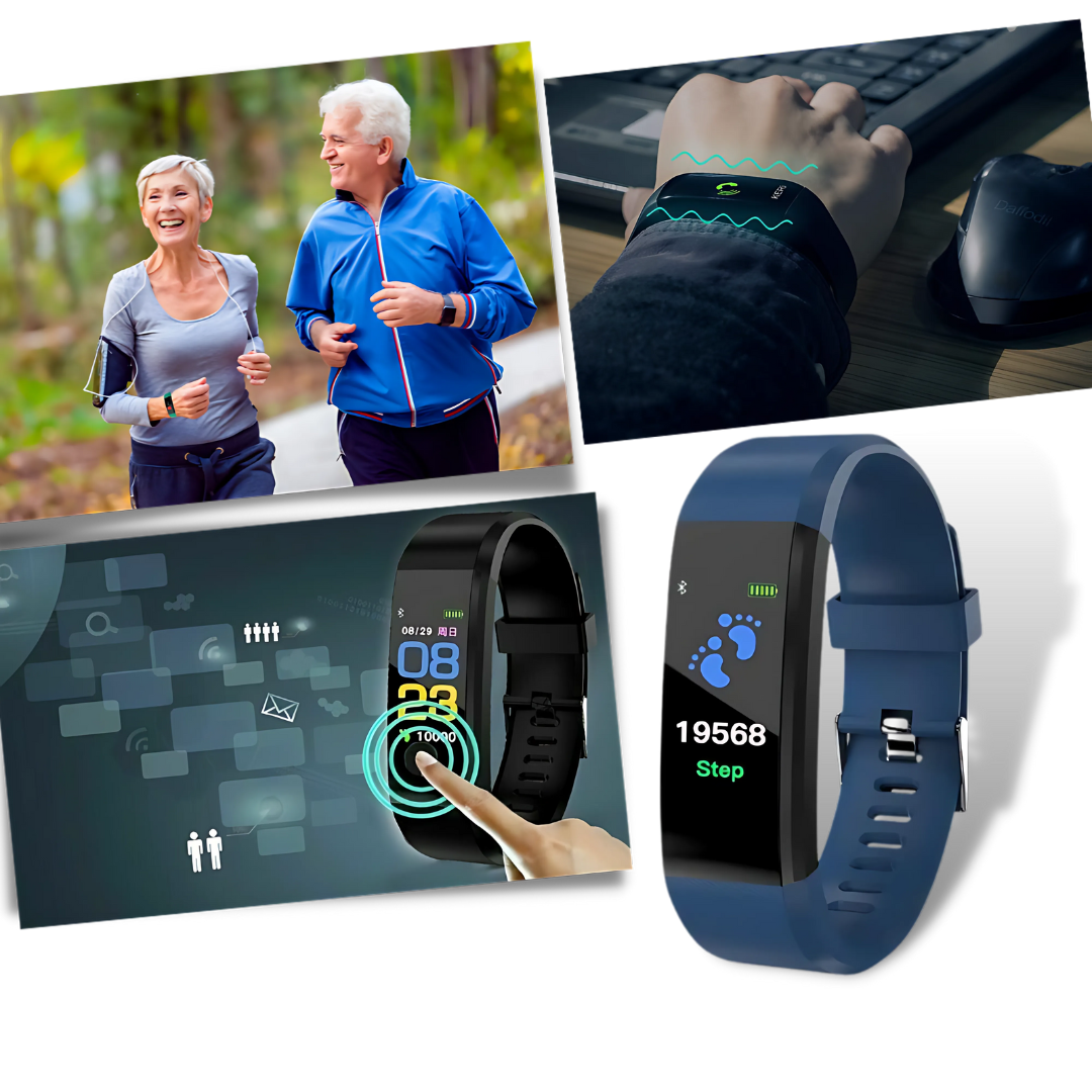 Reloj inteligente para monitoreo de salud y rastreador de actividad física