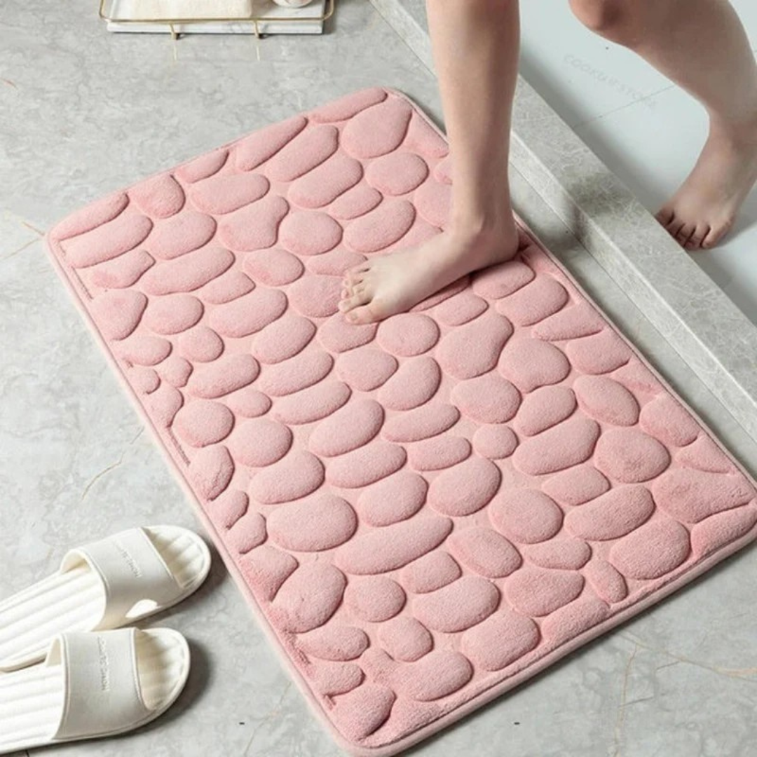 Alfombrilla de baño de felpa de secado rápido antideslizante