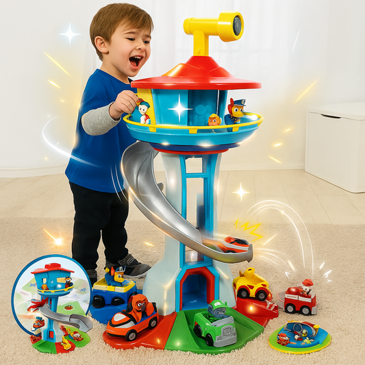 Kids Slide Tower Playset Toy Cars