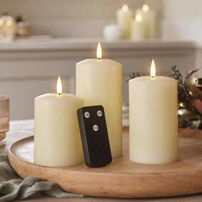 Świece woskowe LED bez płomienia z pilotem zdalnego sterowania