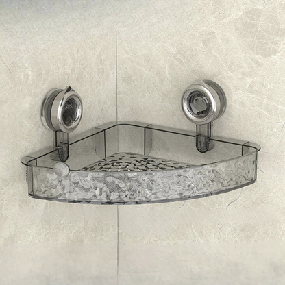 Étagère d'angle pour salle de bain avec ventouses pour porte-savon de douche