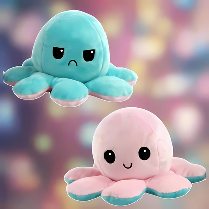 Peluche réversible pieuvre jouet doux
