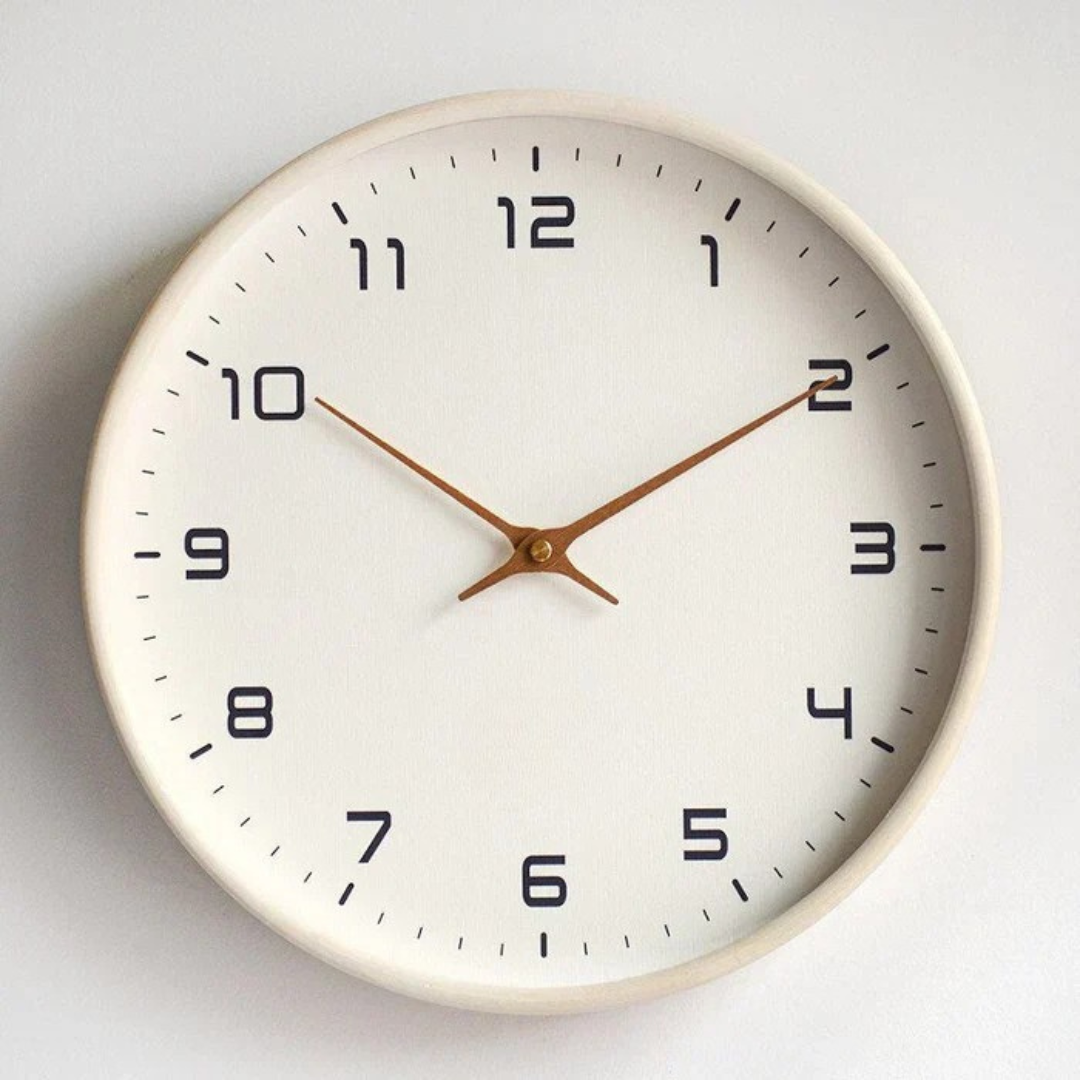 Reloj de Pared Silencioso de Madera Diseño Moderno