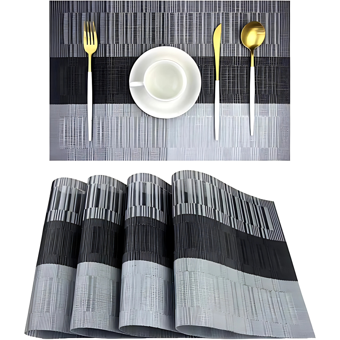 Washable Heat Resistant Vinyl Placemats Set