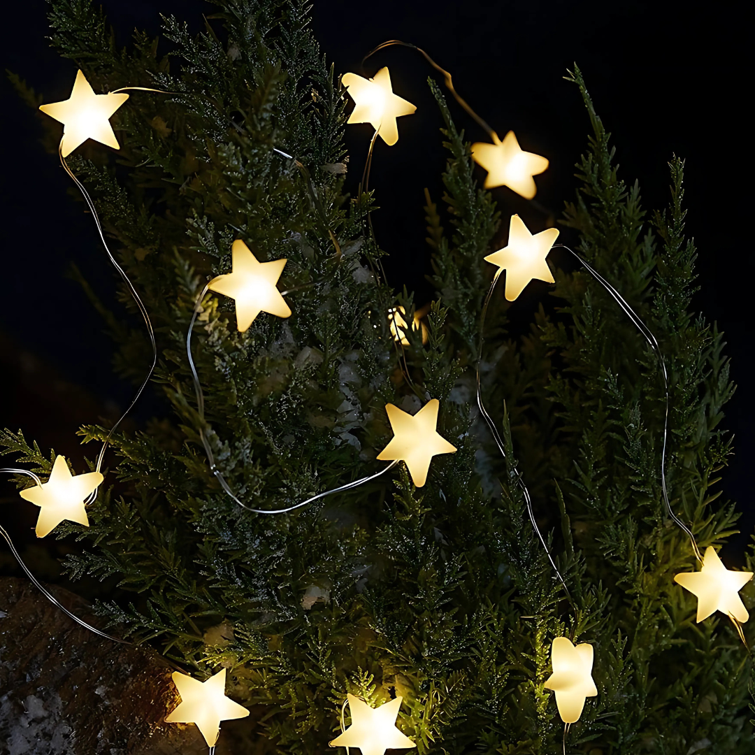 Luces de estrella LED para decoraciones navideñas