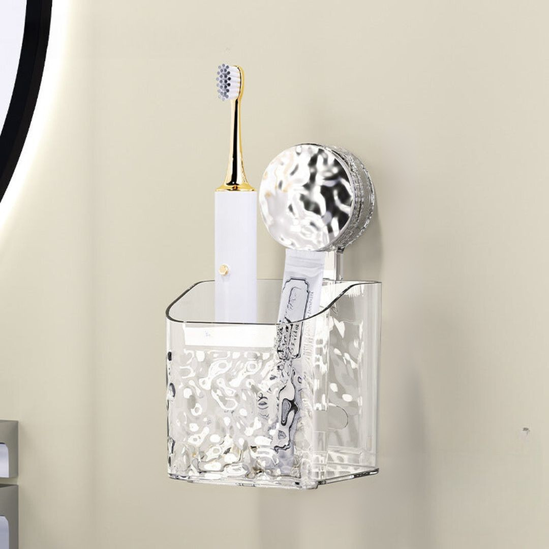 Estante de baño acrílico con ventosas para ducha