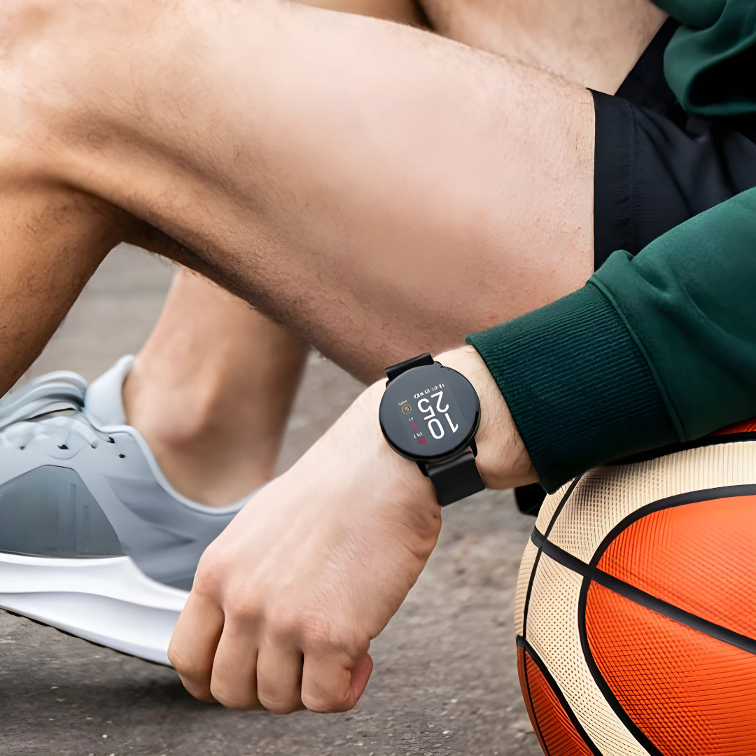 Set di auricolari wireless con smartwatch e fitness tracker