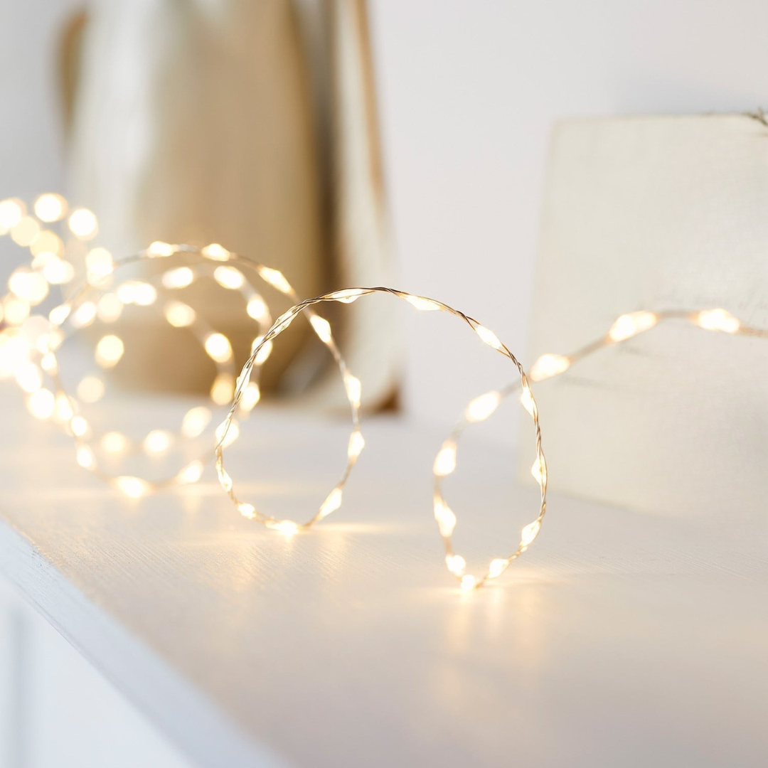 Luces de cadena de hadas LED para decoración navideña