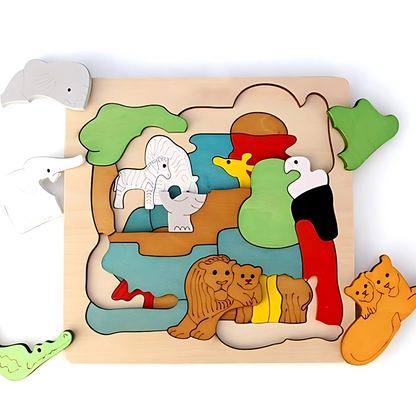Holz-Tier-Puzzle Lernspielzeug