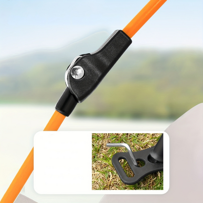 Namiot kempingowy z wentylacją z siatki i osłoną przeciwsłoneczną