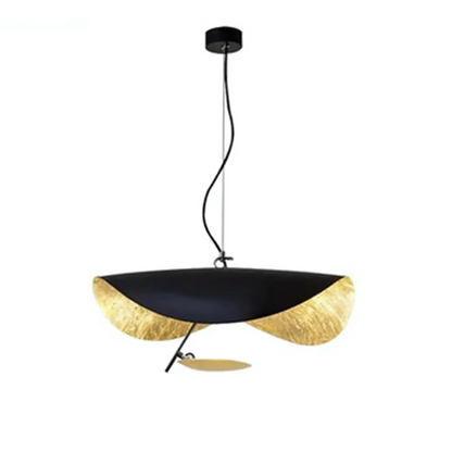 Plafonnier Feuille d'Or Lampe Suspendue Moderne