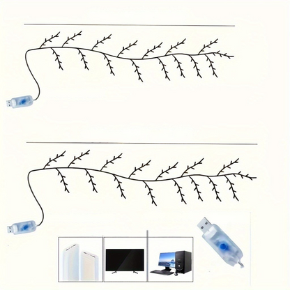 Appliques murales avec design de branche de saule LED