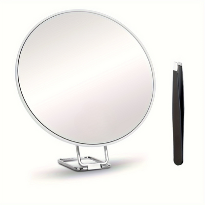 Miroir de maquillage avec grossissement et support